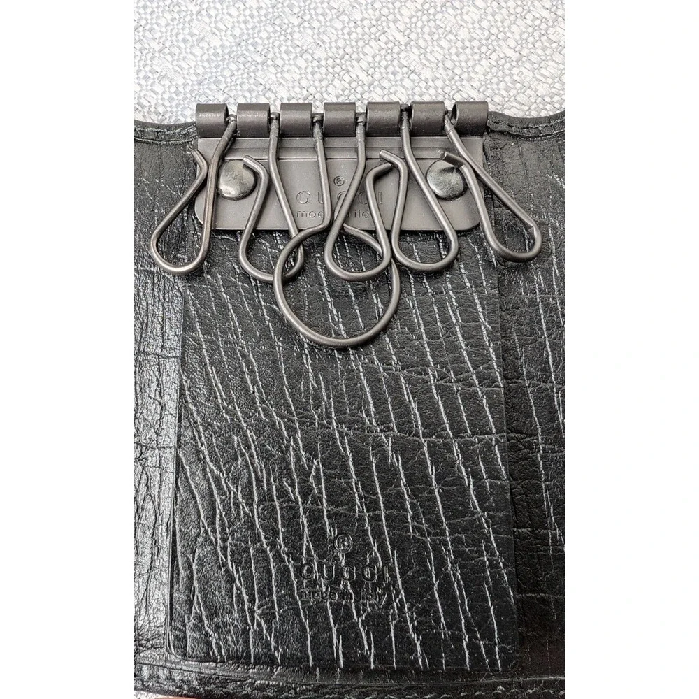 Gucci GG Canvas Bamboo 6 Key Holder Case‎ NEW w/box